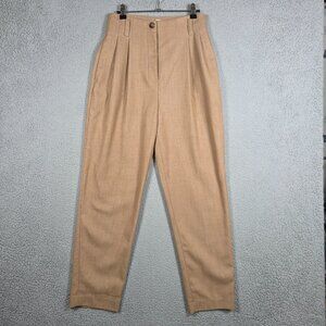 Giuliva Heritage x H&M Pants Womens Size 4 Camel Pleated High Rise Chic Tapered